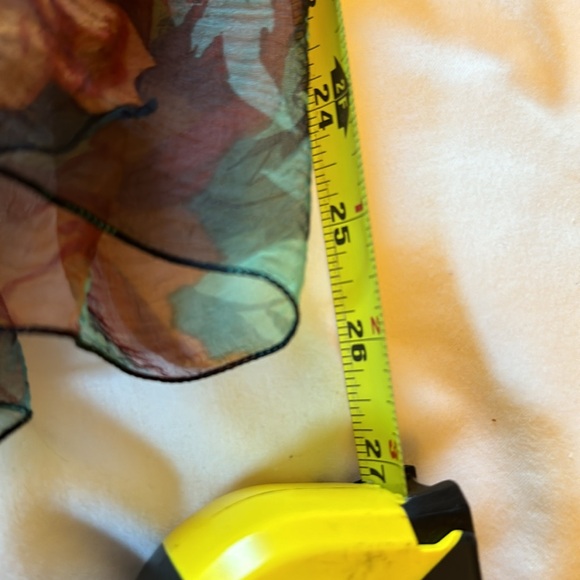 Marc Rozier Paris - Floral Scarf in Autumn Colors 52" long 14.25" wide. - Picture 4 of 5